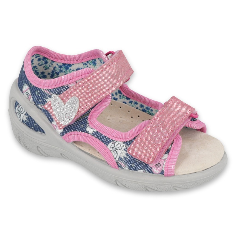 Befado chaussures pour enfants pu 065X151 rouge rose argent