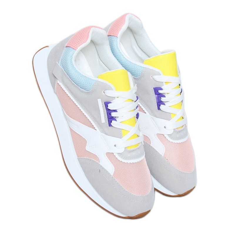 Chaussures de sport femme multicolores NB372 LT.PINK blanc bleu rose gris jaune