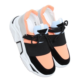 Chaussures de sport à semelles hautes VL127 Noir rose gris