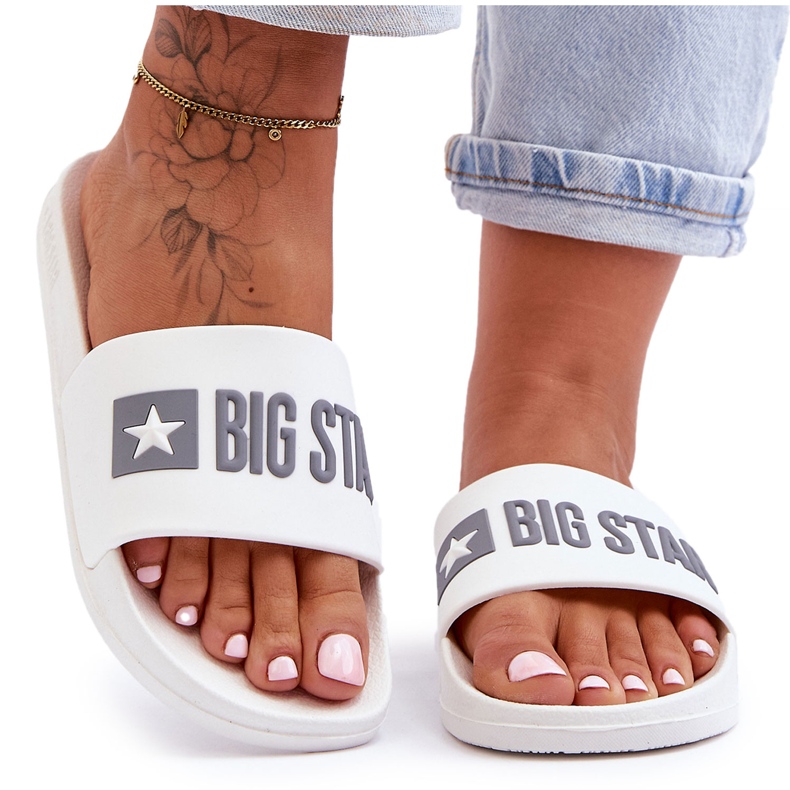 Chaussons Femme Big Star FF274A199 Blanc blanche Chaussons Femme Big Star FF274A199 Blanc blanche