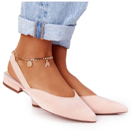 S.Barski Ballerines En Daim À Talons Hauts S. Barski Rose