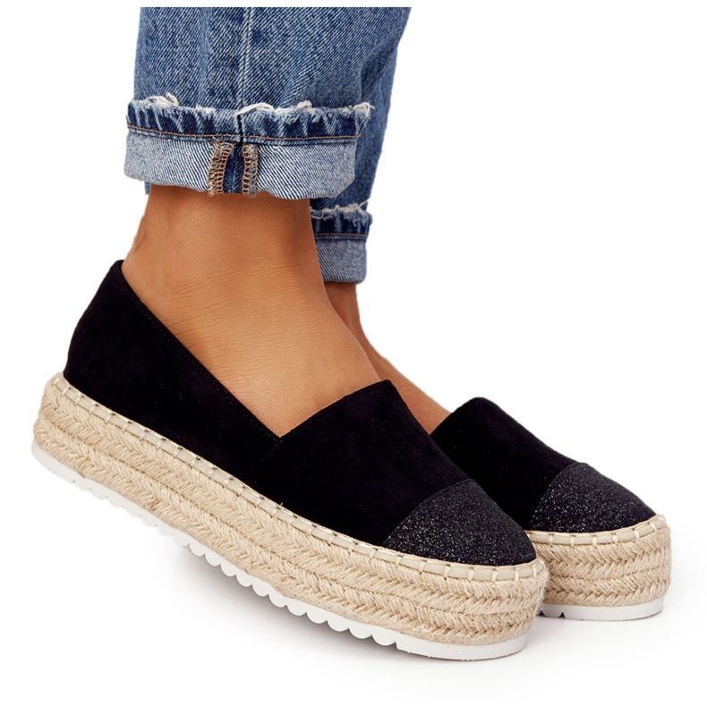 S.Barski Espadrilles Sur La Plateforme De Paille S. Bararski Noir le noir