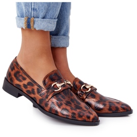 S.Barski Mocassins élégants pour femmes S. Barski Leopard brun