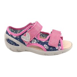 Befado chaussures pour enfants pu 065P151 bleu marin rose