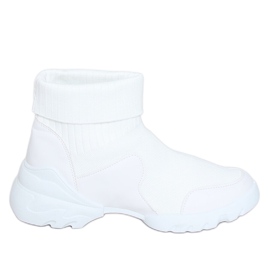 Blanc LA156 Chaussettes montantes blanches Chaussures de sport Blanc LA156 Chaussettes montantes blanches Chaussures de sport