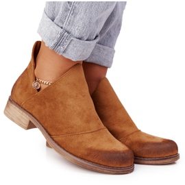 PS1 Boots femme à découpes Camel Hillary brun