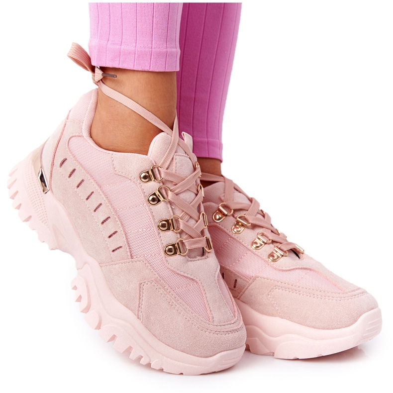 PS1 Sneakers Femme Grande Semelle Rose Good Mood