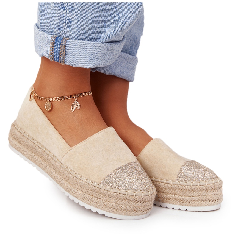 S.Barski Espadrilles Sur La Paille Plateforme S. Barski Beige