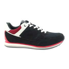 Baskets légères American Club FH12 blanc rouge bleu marine