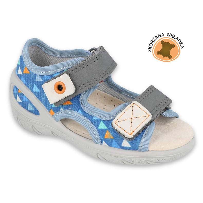Befado chaussures pour enfants pu 065X158 bleu gris multicolore