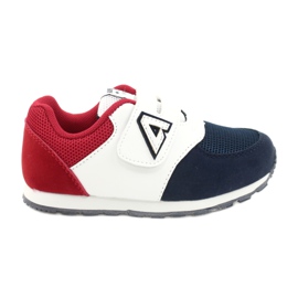 American Club Chaussures de sport pour enfants Insérer en cuir BS01 BS02 Navy blanc