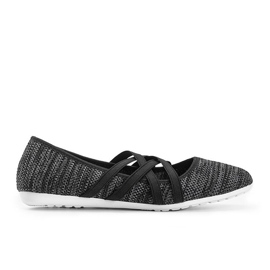 Ballerines textiles noires Janae le noir gris