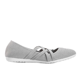 Ballerines textiles grises Janae argent