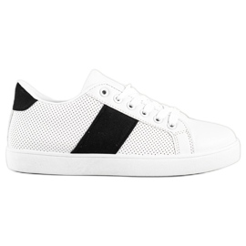 SHELOVET Baskets ajourées avec cuir écologique blanche SHELOVET Baskets ajourées avec cuir écologique blanche