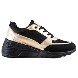SHELOVET Baskets classiques NOIR et OR le noir d'or SHELOVET Baskets classiques NOIR et OR le noir d'or