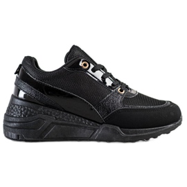SHELOVET Baskets noires classiques le noir