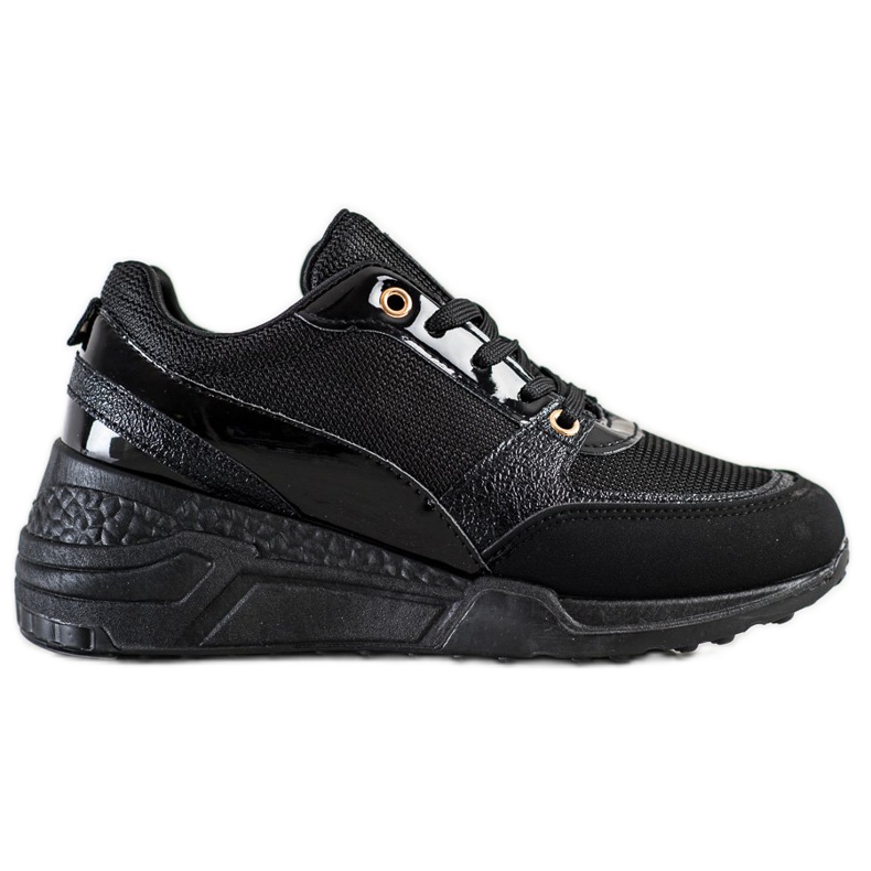 SHELOVET Baskets noires classiques le noir