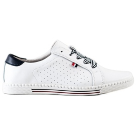 Filippo Baskets en cuir élégantes blanc