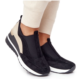 Vinceza 10593 Baskets Compensées Noir-Or le noir vert