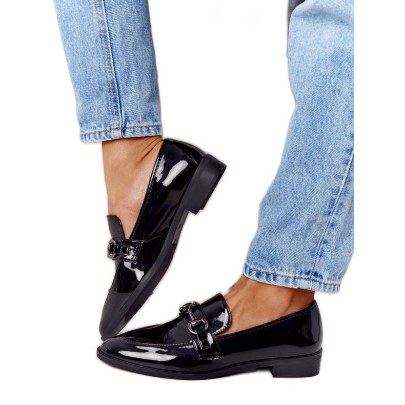 S.Barski Mocassins Elégants Femme S. Barski Laqué Noir le noir