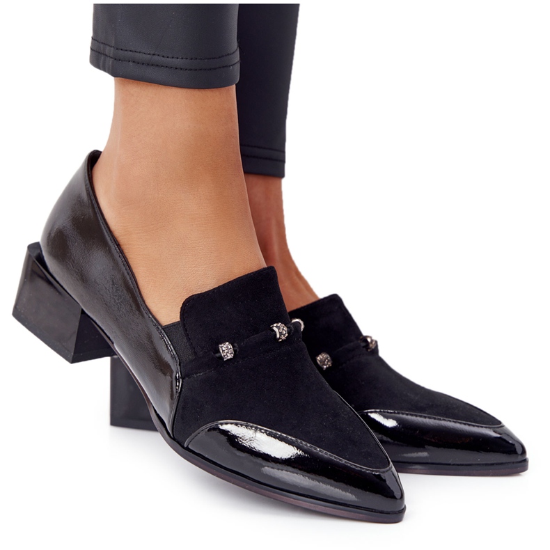 Escarpins élégants à talons hauts S.Barski Premium Black le noir Escarpins élégants à talons hauts S.Barski Premium Black le noir