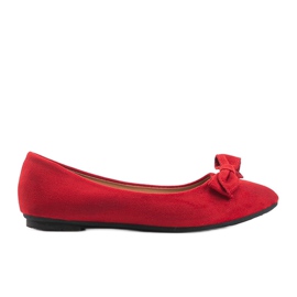 Les ballerines rouges en daim d'Ellie