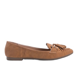 Mocassins Ana marron à franges brun