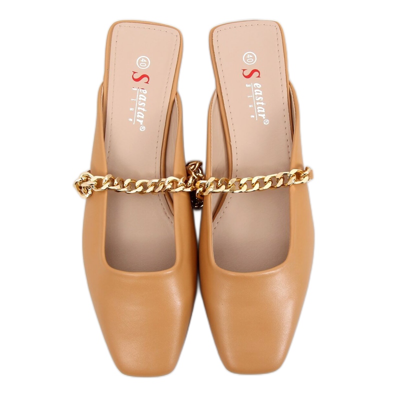 Chaussons avec une chaîne camel T399P Camel brun