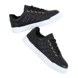 Baskets matelassées noires pour femmes BL232P Noir le noir
