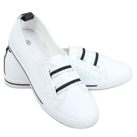 Baskets femme blanches 6284 Noir