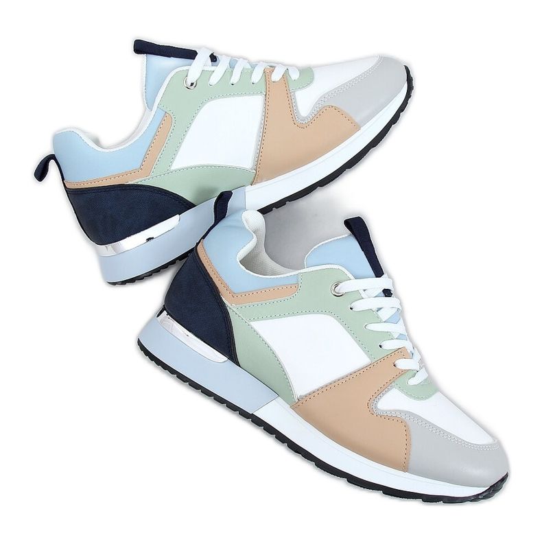 Chaussures de sport multicolores B0-671 Bleu