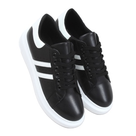 Baskets femme noires VL139P NOIR / BLANC blanche le noir