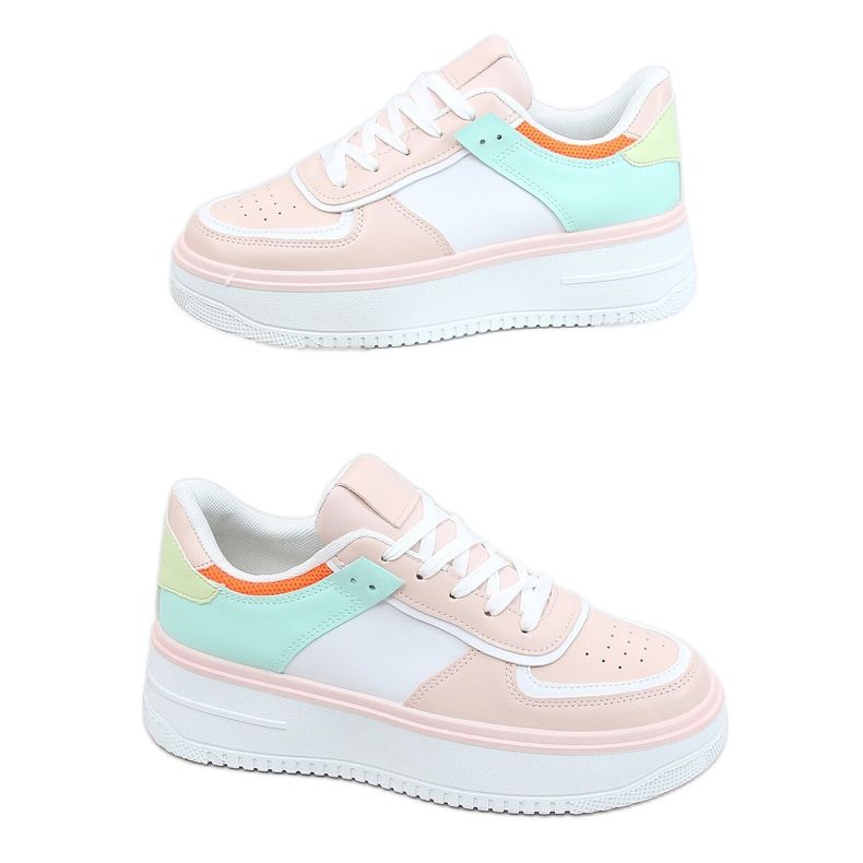 Chaussures de sport femme multicolores 205062 ROSE / VERT