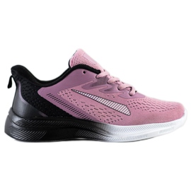 Bona Baskets ajourées pour le printemps le noir violet rose
