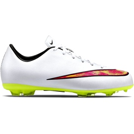 Nike Mercurial Victory V Fg Jr 651634 170 chaussures de football blanc blanc