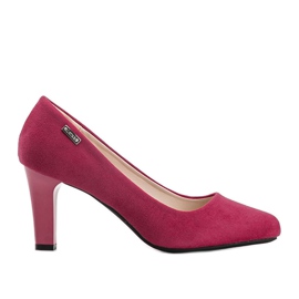 Escarpins roses sur un talon aiguille Calista