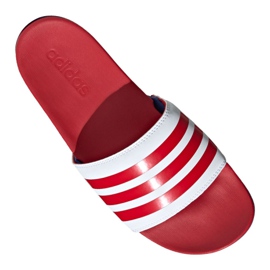 Chaussons Adidas Adilette Comfort M EG1853 blanche rouge Chaussons Adidas Adilette Comfort M EG1853 blanche rouge