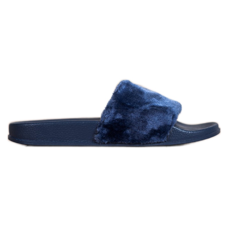 Bona Chaussons Peluche Bleu Marine