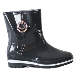 Bona Galoches avec ornement doré noir