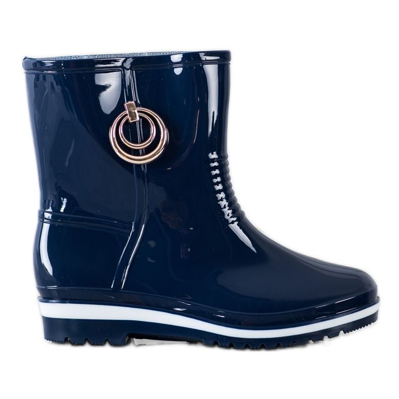 Bona Galoches avec ornement doré bleu Bona Galoches avec ornement doré bleu