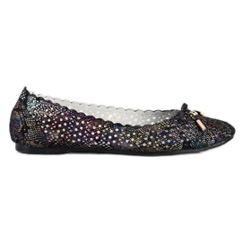 S. BARSKI Ballerines ajourées élégantes multicolore