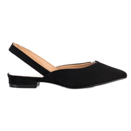 S. BARSKI Escarpins noirs à talon ouvert