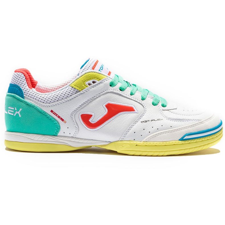 Chaussures de football Joma Top Flex 2132 In sala blanc et coloré blanche blanche