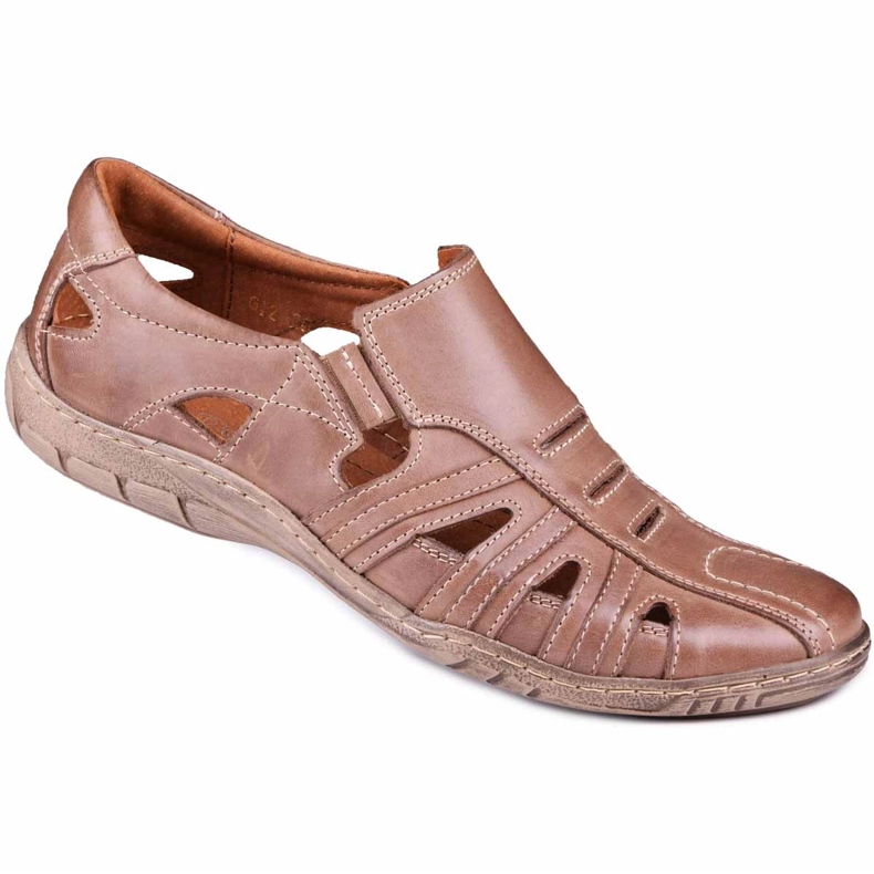 Kampol Chaussures ajourées homme pour l'été 16/13 marron brun