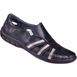 Kampol Chaussures ajourées homme pour l'été 16/10 noir