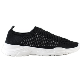Ideal Shoes Baskets ajourées confortables le noir