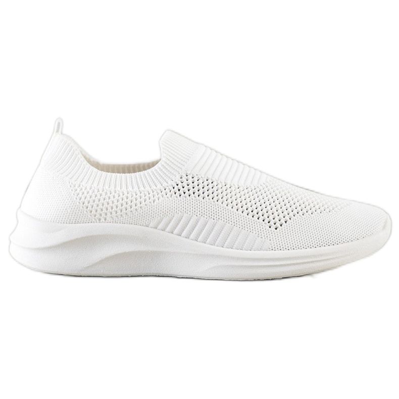 Ideal Shoes Slipons de sport blancs blanche