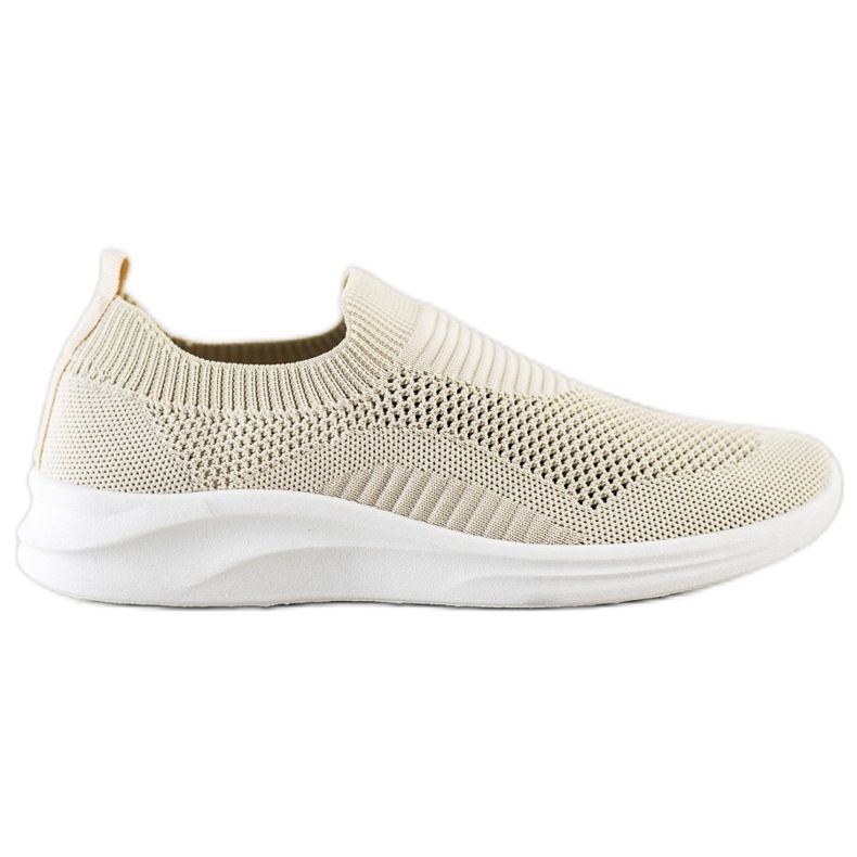 Ideal Shoes Slipons de sport beiges brun