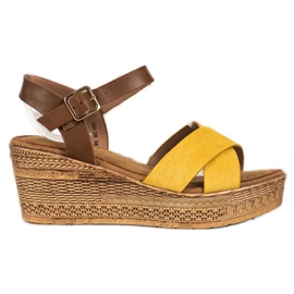S. BARSKI Sandales Na Koturnie S.BARSKI brun jaune