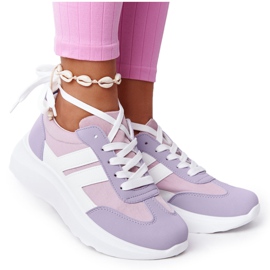 PS1 Chaussures de sport pour femmes Baskets Violet Holiday blanc rose